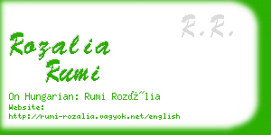 rozalia rumi business card